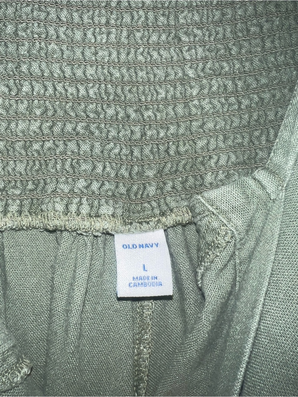 Old Navy Olive Green Button-Front Utility Jumpsuit - Picture 2 of 4